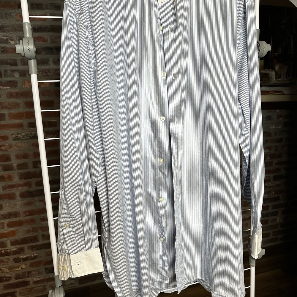 Woman’s Banana Republic Blue Striped Shirt